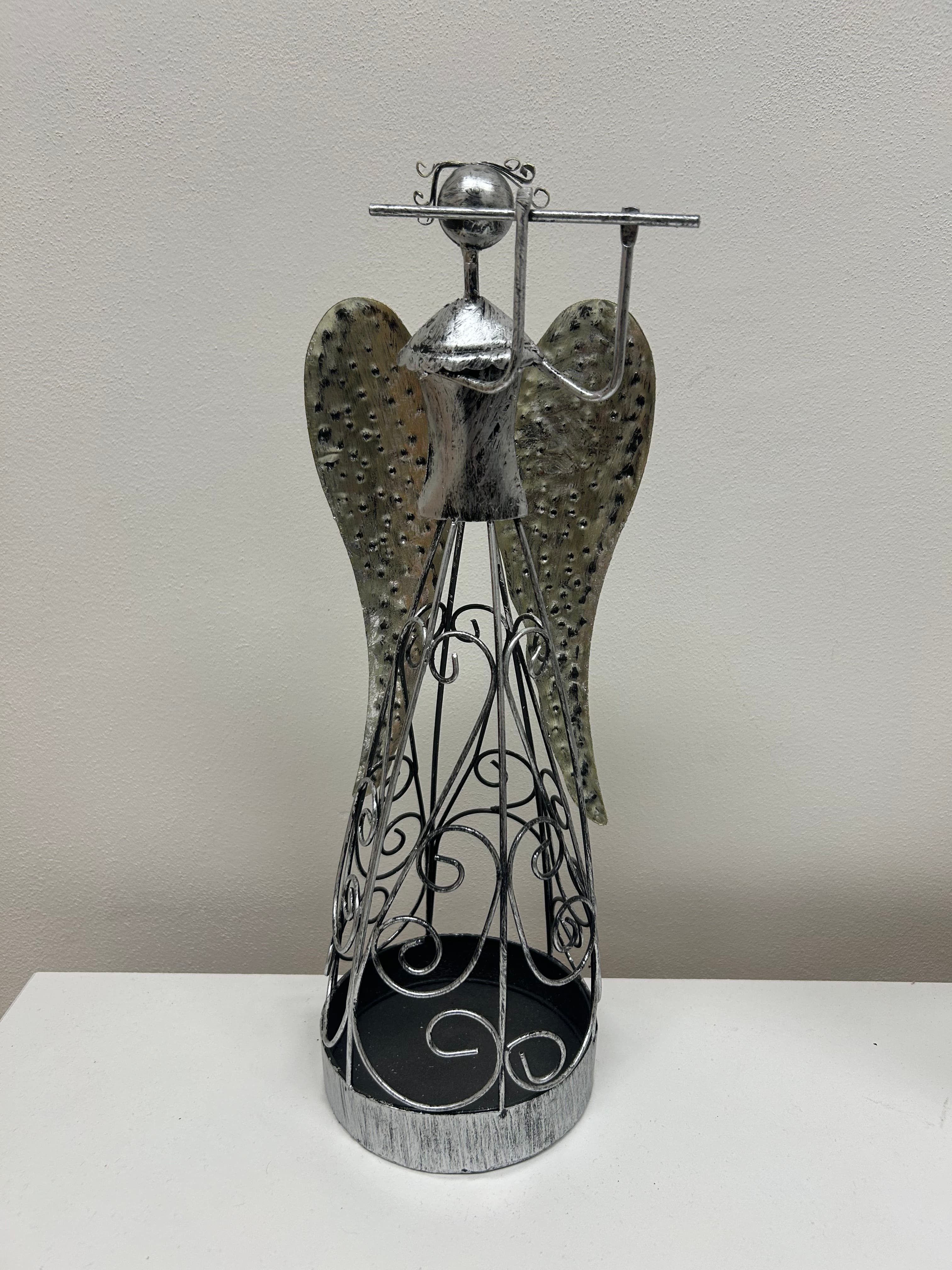 Kovový andílek — svícen na čajovou svíčku 2