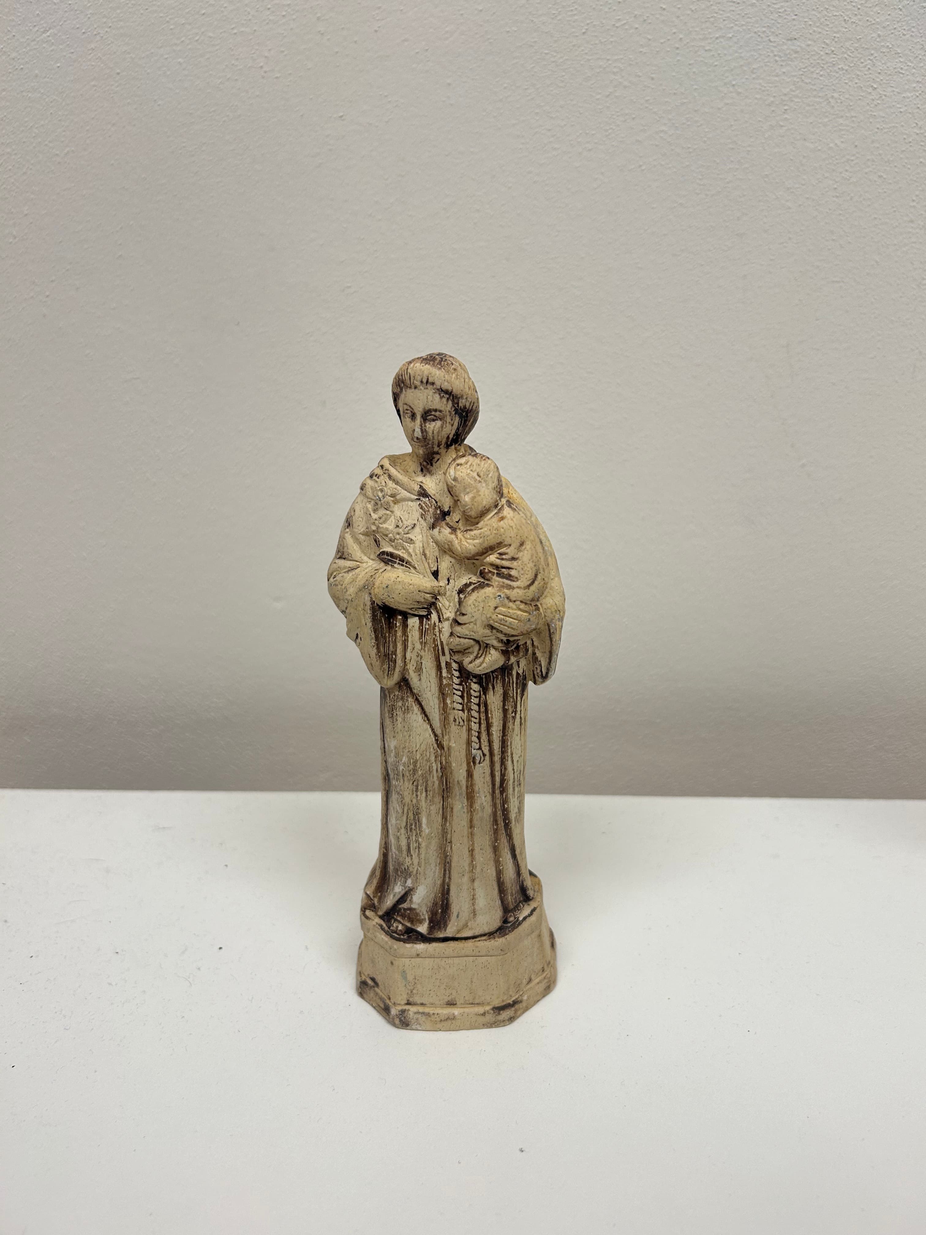 Svatý Antonín s Jezulátkem — vintage patina