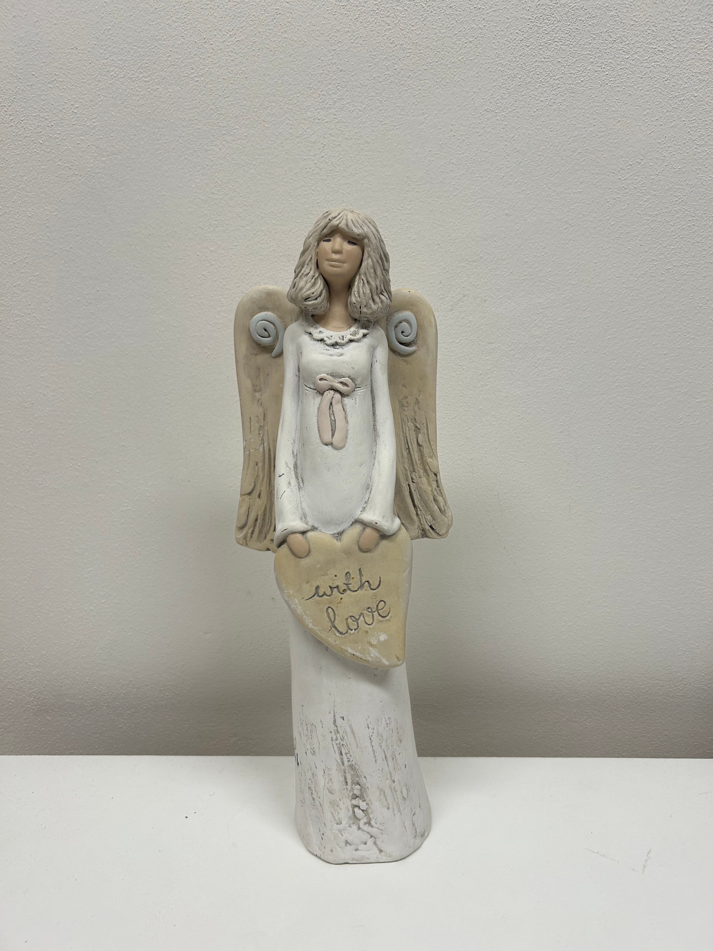Anděl "With Love" — keramická figurka