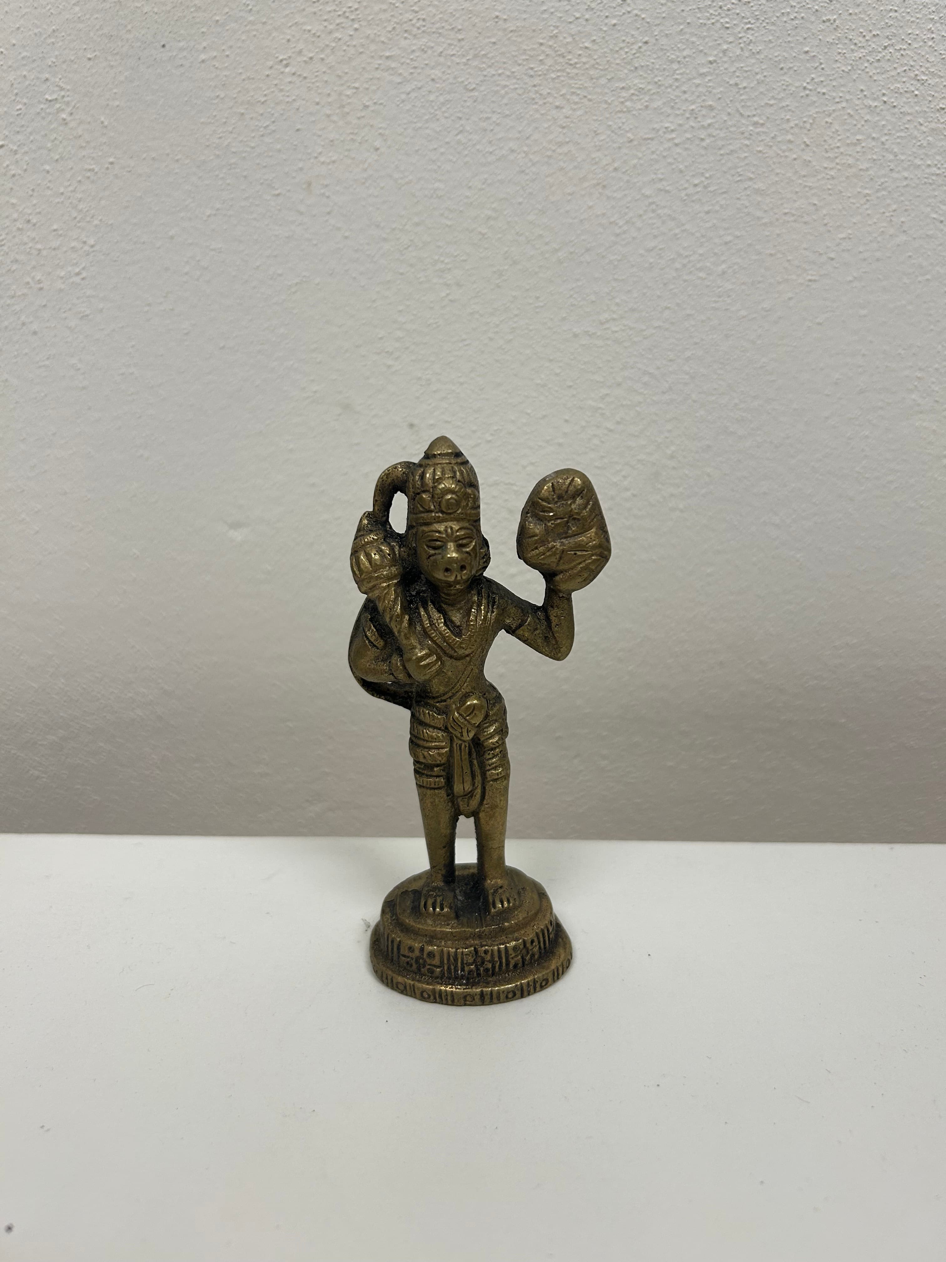 Hanuman — mosazná miniatura