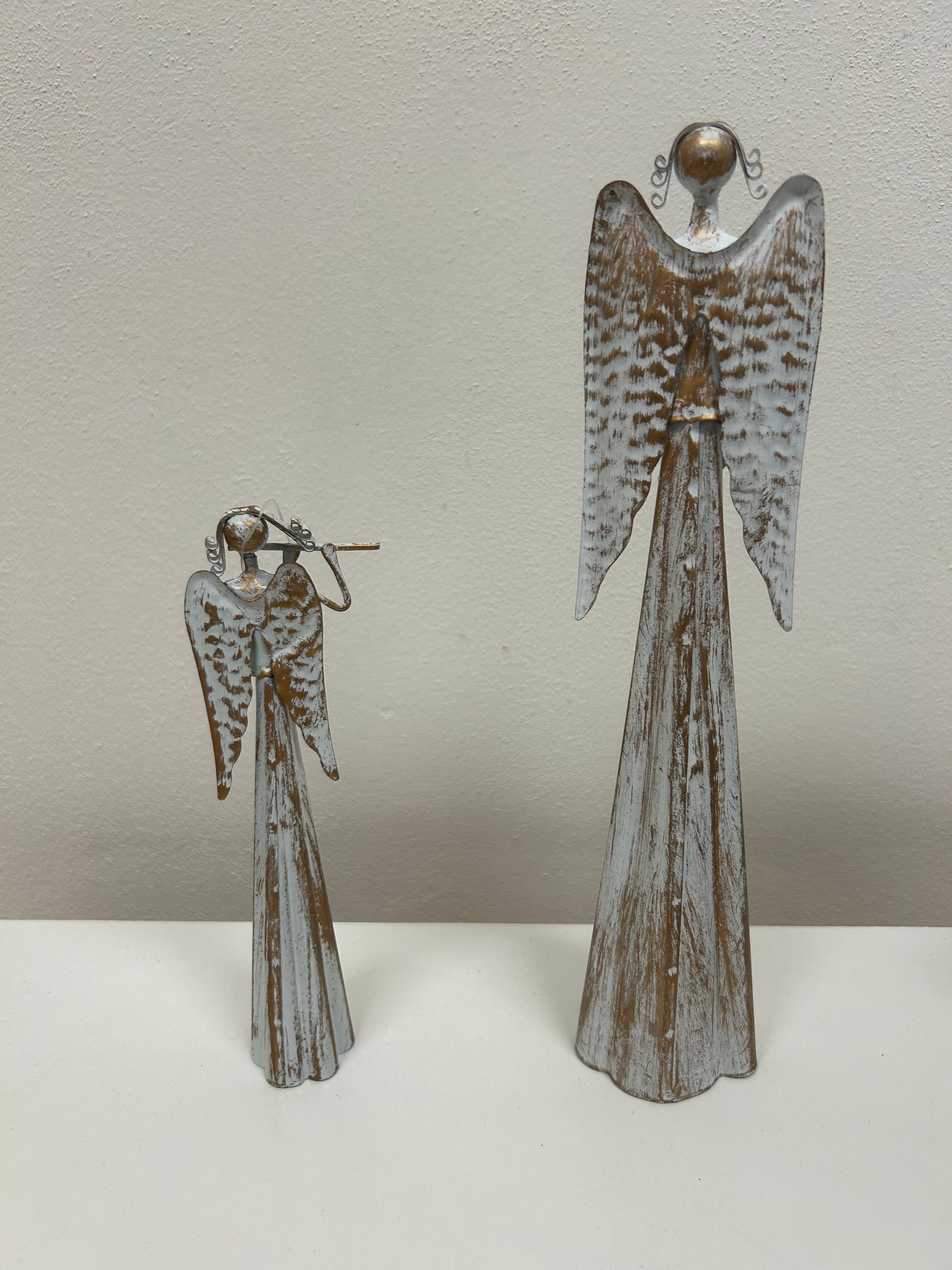 Kovový andílek pár — velký a malý